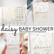 Daisy Baby Shower Neutral Colors