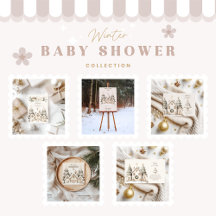 Boho Winter Cottage Christmas Baby Shower