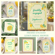 Freshly Engaged Lemon Bridal Shower