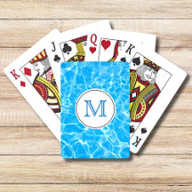Sparkling Blue Pool Water Monogram