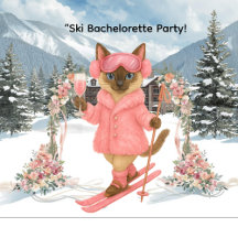 Ski Bachelorette Party  |Glam Siamese cat