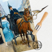 Vintage Paris France Decoupage Tissue Paper