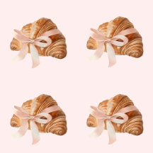 Elegant Croissant with Pink Ribbon Collection