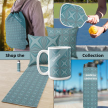 Geometric retro Teal muted green pattern