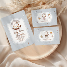 Retro Boy Halloween Little Boo Baby Shower