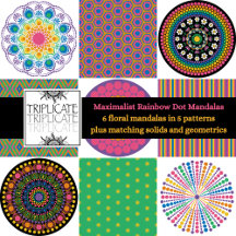 Maximalist Rainbow Dot Mandalas & Patterns
