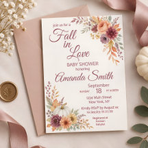 Fall in Love - Burgundy Autumn Baby Shower Collect
