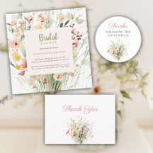 Wildflower Bouquet Bridal Shower Collection