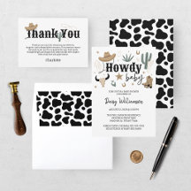 Howdy Baby Green Tan Western Cowboy Baby Shower