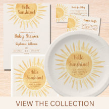Boho Hello Sunshine Baby Shower Collection.