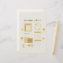 Floral Daily Planner with Sunflowers & Daisies