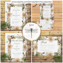 Boho Winter Greenery Boughs White Wedding