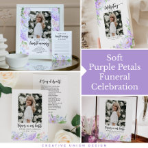 Soft Purple Petals Funeral Celebration of Life