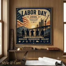 Vintage Labor Day Worker Tribute Art Collection