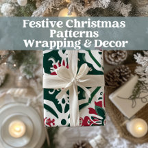 Festive Christmas Patterns - Gift & Wrapping Decor