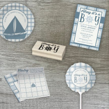 Ahoy It's a Boy Nautical Baby Shower Collection