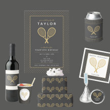 Tennis Chic Party Invitations, Gifts & Decor