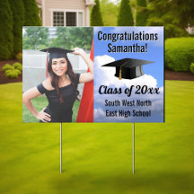 Photo Graduation Yard Signs, Corrugated Plastic