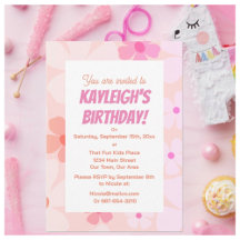 Pink and Peachy Flower Power Birthday