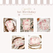 Floral Bow Fancy ONE Girl 1st Birthday 