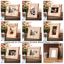 Christmas Etched Wood Photo Frames