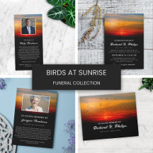 Birds at Sunrise Funeral Memorial