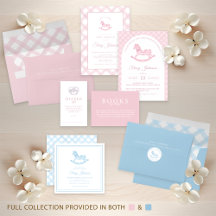 Watercolor Rocking Horse Baby Shower