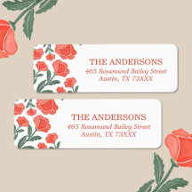 Floral Watercolour Return Address Labels