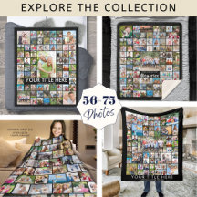 Multi-Use 56-75 Photo Collage Blankets