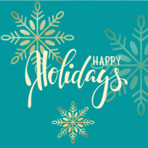 Happy holidays Christmas gold  green collection