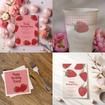 Strawberry Story Birthday Party Collection