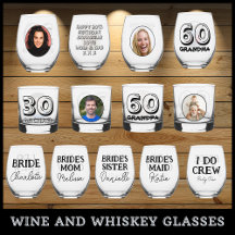 Stemless Wine Glasses And Whiskey Tumblers