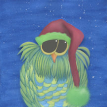 Adorable Owl with Santa Hat Collection