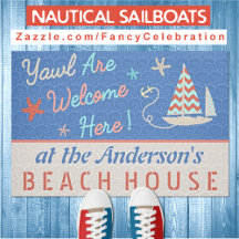 Nautical Beach Cute Sailboats Collection