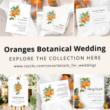 Oranges Citrus Botanical Wedding Collection  