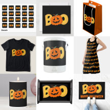 Hey Boo Cute Pumpkin Typography Drawing Art