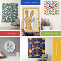 Clouds, Candy, Easter Bunny & Astronauts Wall Art