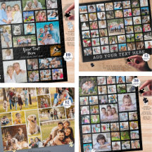 Custom Personalized Photo Collage Template Puzzles