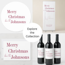 Minimal Burgundy Christmas party supplies