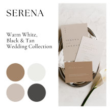 Serena • Black, Warm White & Tan Wedding Suite 