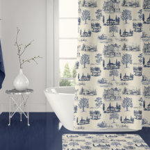 Architectural Toile Bed and Bath