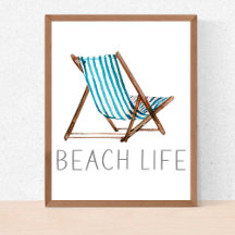 Beach Life Watercolor Chair