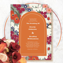 Retro Floral Colorful Wedding Suite 