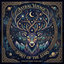 Celestial Deer Mystical Moon & Star Art Stag