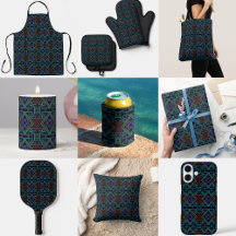 Southwestern Symmetrical Tiled Pattern Art