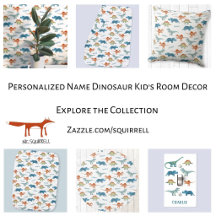 Personalized Name Dinosaur Nursery Kids Room Decor