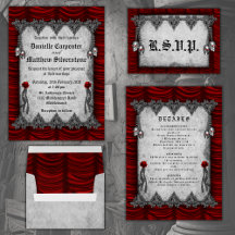Blood Roses and Red Silk Gothic Wedding
