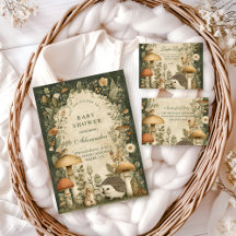 Vintage Woodland Mushroom Baby Shower