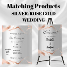 Wedding rose gold marble