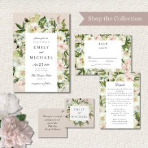 Elegant White Blush Peony Garden Wedding